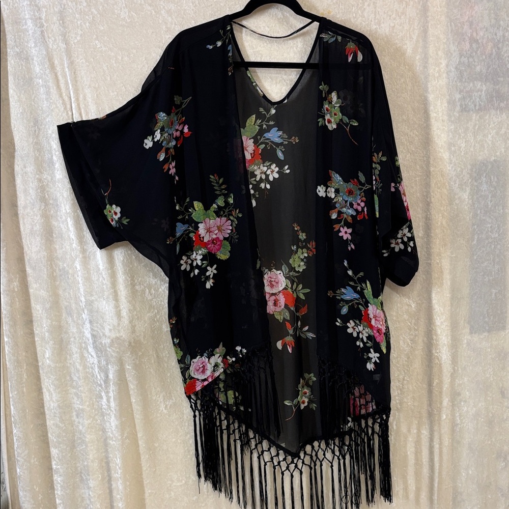 Gorgeous Sheer Floral Kimono OS